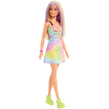                             Barbie modelka - duhový overal                        