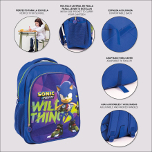                             Cerdá 2100004691 - Školní batoh Sonic PRIME 42 cm                        