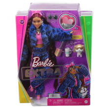                             Barbie Extra - Modrá Teplákovka s leopardím vzorem                        
