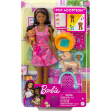                             Barbie sada na hraní s adopcí 2 štěňátka                        