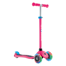                             Globber Dětská tříkolová koloběžka Primo - svítící kola - růžová                        