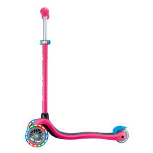                             Globber Dětská tříkolová koloběžka Primo - svítící kola - růžová                        