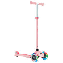                             Globber Dětská tříkolová koloběžka Primo Plus V2 - svítící kola - světle růžová                        