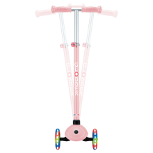                             Globber Dětská tříkolová koloběžka Primo Plus V2 - svítící kola - světle růžová                        
