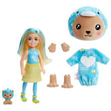                             Barbie Cutie Reveal Chelsea v kostýmu - Medvídek v modrém kostýmu delfína                        