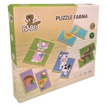                             BABU - Puzzle- Pexeso zvířátka z farmy                        