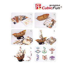                             CubicFun - Puzzle 3D Santa Maria - 113 dílků                        