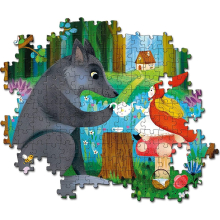                             Clementoni 27199 - Puzzle Červená Karkulka a vlk 104 dílků                        