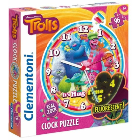 Clementoni 23028 - Puzzle hodiny 96 Trolls