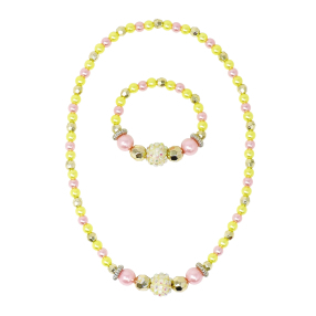 PINK POPPY - Sada náhrdelník a náramEk Lemon