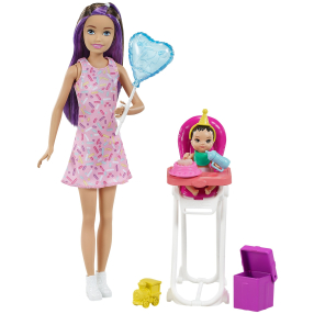 Barbie chůva herní set - narozeninová oslava
