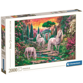 Clementoni 32575 - Puzzle 2000 Klasičtí zahradní jednorožci