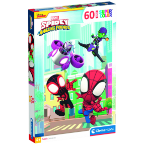 Clementoni 26476 - Puzzle Maxi 60 Marvel: Spidey a jeho úžasní přátelé