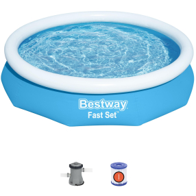 BESTWAY 57458 - Nadzemní bazén kruhový 305 x 66 cm + kartušová filtrace