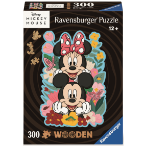 Ravensburger Dřevěné puzzle Disney: Mickey a Minnie 300 dílků