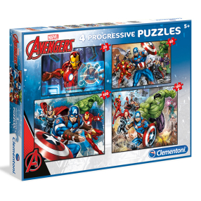 Clementoni 7722 - Puzzle Progressive 4v1, Avengers