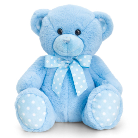 KEEL SN0778 - Medvěd Baby Spotty modrý 25 cm