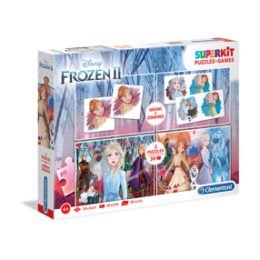 Clementoni 20241 - Puzzle Superkit 4v1 Frozen 2