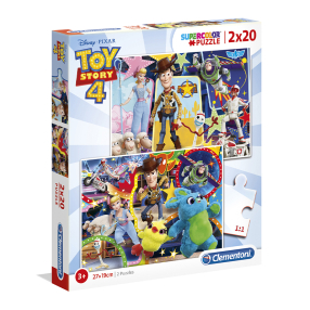 Clementoni 24761 - Puzzle Supercolor 2x20 Toy Story 4