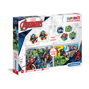 Clementoni 20209 - Puzzle Superkit 4v1 Avengers
