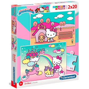 Clementoni 24765 - Puzzle 2X20 Hello Kitty