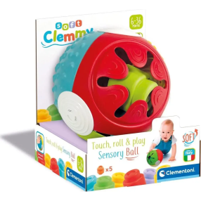 Clementoni B17689 - Clemmy Vkládací senzorický míček s kostkami