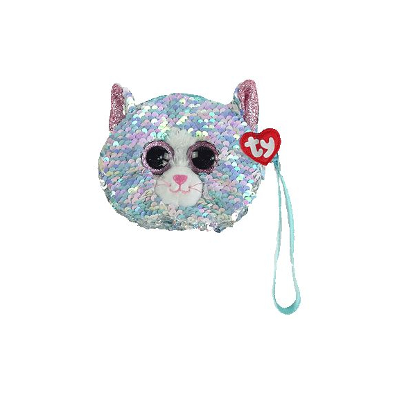 TY Fashion Sequins Peněženka s otočnými flitry - kočka                    