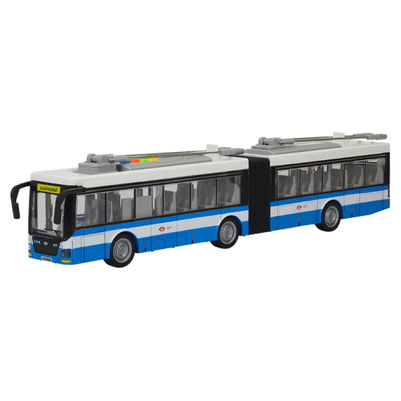 CITY SERVICE CAR - Trolejbus kloubový modro-bílý 1:16                    