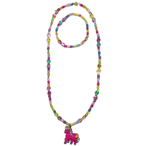 SPARKYS - Sada šperků s přívěskem Růžový koník                    