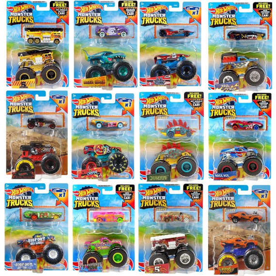 Hot Wheels Monster trucks 1:64 s angličákem více druhů                    