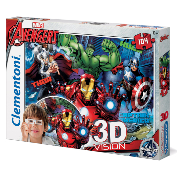 Clementoni 20606 - Puzzle 3D 104 Avengers                    