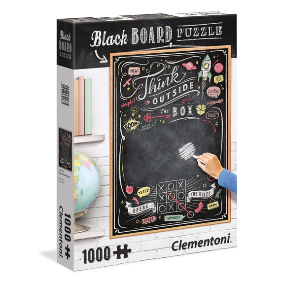 Clementoni 39468 - Puzzle Black Board 1000 Thin Outside                    