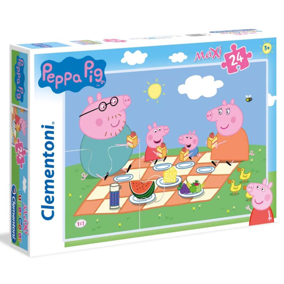 Clementoni 24028 - Puzzle Maxi 24 Prasátko Peppa                    