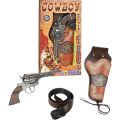 Kovbojská sada - revolver + šerifská hvězda kovový 12 ran