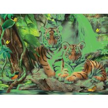                             PRIME 3D Svítící PUZZLE - Tygr u vodopádu 100 dílků                        