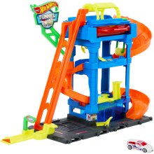                             Hot Wheels city color shifters automyčka s otočným tunelem                        