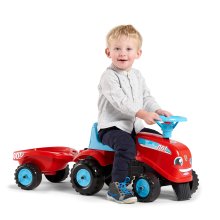                             FALK Odstrkovadlo traktor Go Farm červené s volantem a valníkem                        