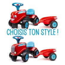                             FALK Odstrkovadlo traktor Go Farm červené s volantem a valníkem                        
