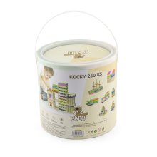                             BABU - Dřevěné kostky 250 ks                        