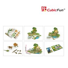                             CubicFun - Puzzle 3D National Geographic - Amazonský deštný prales - 67 dílků                        