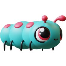                             JIGGLY BUGS Housenka modrá                        
