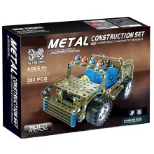                             Kovová stavebnice 283 ks - JEEP                        