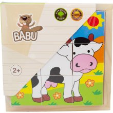                             BABU - Kostky kravička 9 ks                        