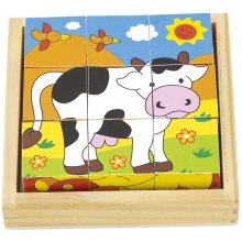                             BABU - Kostky kravička 9 ks                        