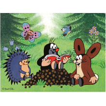                             Dino - Dřevěné kostky Krtek a zvířátka 12 kostek                        
