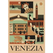                             Clementoni - Puzzle 1000 Style in the city Benátky Compact box                        