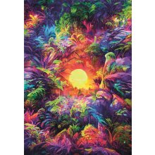                             Clementoni - Puzzle 500 Color Boom Psychedelic Jungle Sunrise                        