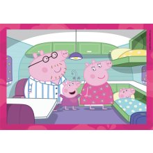                             Clementoni - Puzzle 4v1 Prasátko Peppa na cestách (12+16+20+24 dílků)                        