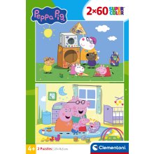                             Clementoni - Puzzle 2x60 Prasátko Peppa                        