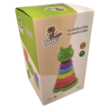                             BABU - Skládačka barevné kroužky - žába                        